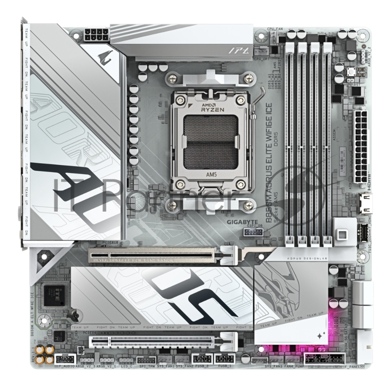 Материнская плата Gigabyte B850M A ELT WF6E ICE SocketAM5 AMD B850 4xDDR5 mATX AC`97 8ch(7.1) 2.5Gg RAID+HDMI