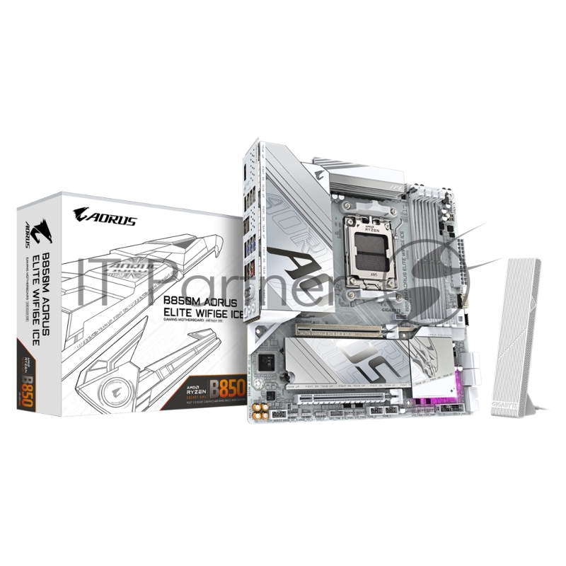 Материнская плата Gigabyte B850M A ELT WF6E ICE SocketAM5 AMD B850 4xDDR5 mATX AC`97 8ch(7.1) 2.5Gg RAID+HDMI