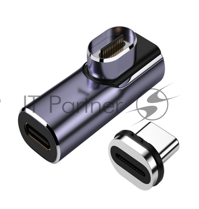 Переходник USB 4 Type C мама-папа угловой с магнитным разъёмом тип 2