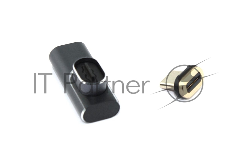 Переходник USB 4 Type C мама-папа угловой с магнитным разъёмом тип 2