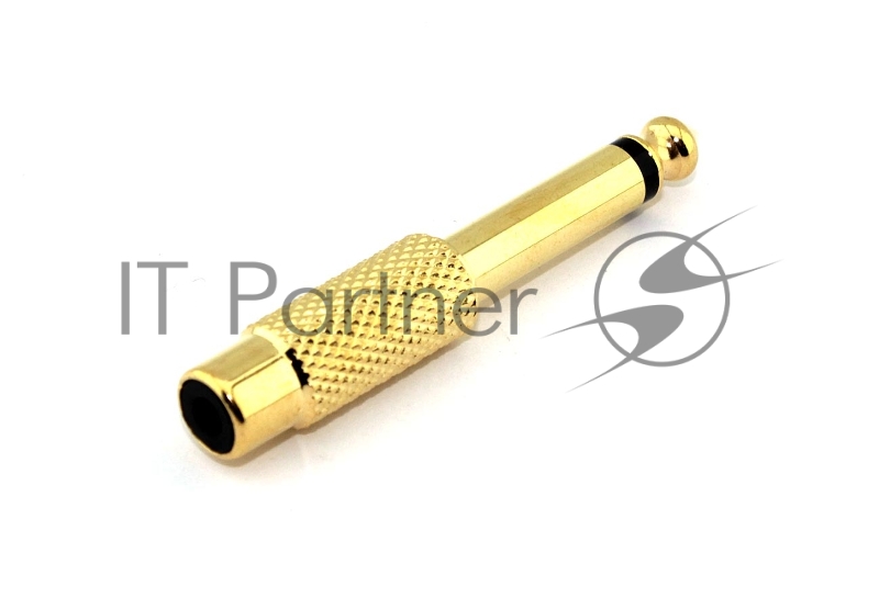 Переходник miniJack 3,5 мм - на Jack 6,3 мм позолоченный 1 канал