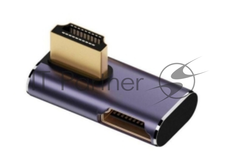 Переходник HDMI угловой папа-мама влево-вверх