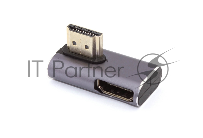 Переходник HDMI угловой папа-мама вправо-вниз