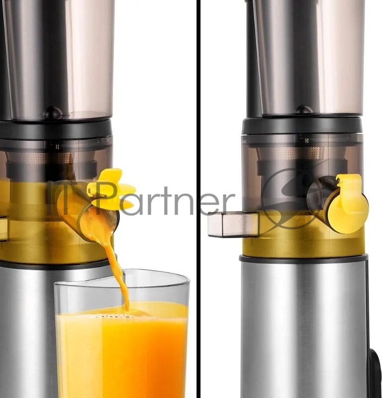 Соковыжималка шнековая Kitfort КТ-1152 100Вт серебристый/черный