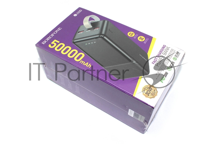 Внешний аккумулятор Powerbank Borofone BJ33D Creed 50000mAh, черный