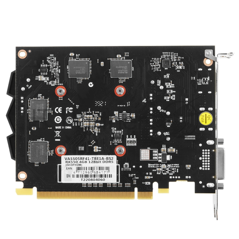 Видеокарта Biostar AMD Radeon RX 550 4Gb RX550-4GB PCI-E 128bit GDDR5 1100/6000 DVIx1 HDMIx1 DPx1 HDCP Ret