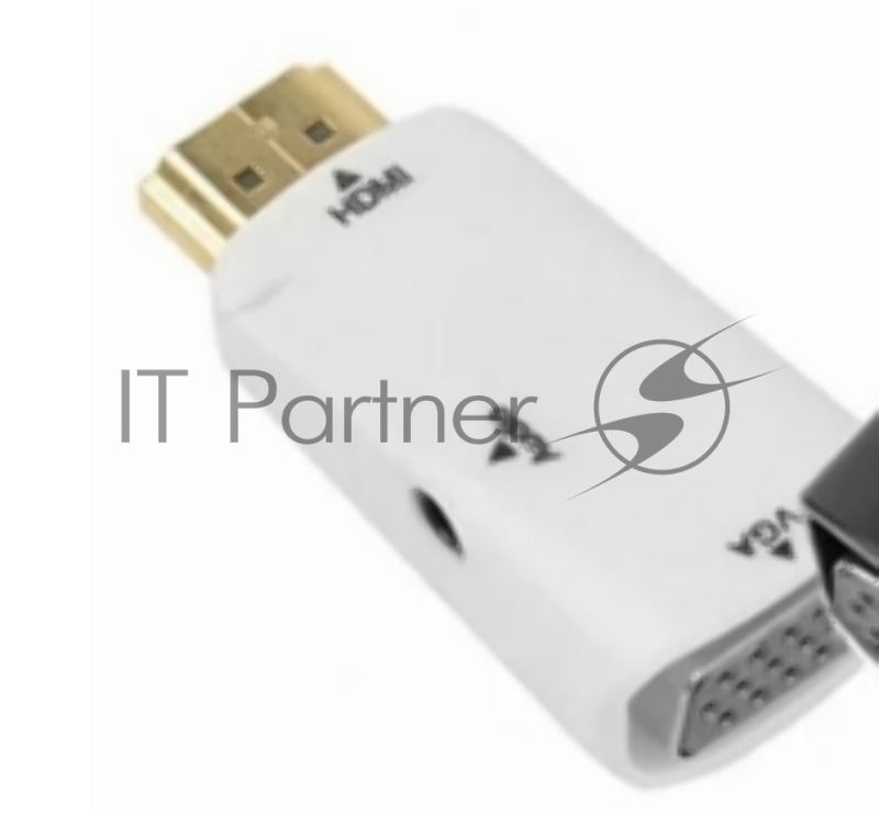 Переходник HDMI на VGA c аудио белый