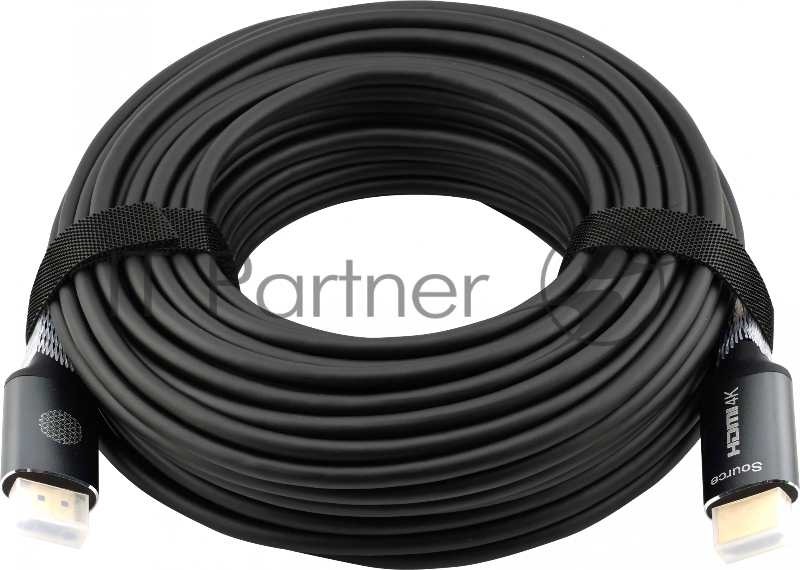 Кабель аудио-видео Cactus CS-HDMI-AOC-2-20 HDMI (m)/HDMI (m) 20м. позолоч.конт. черный