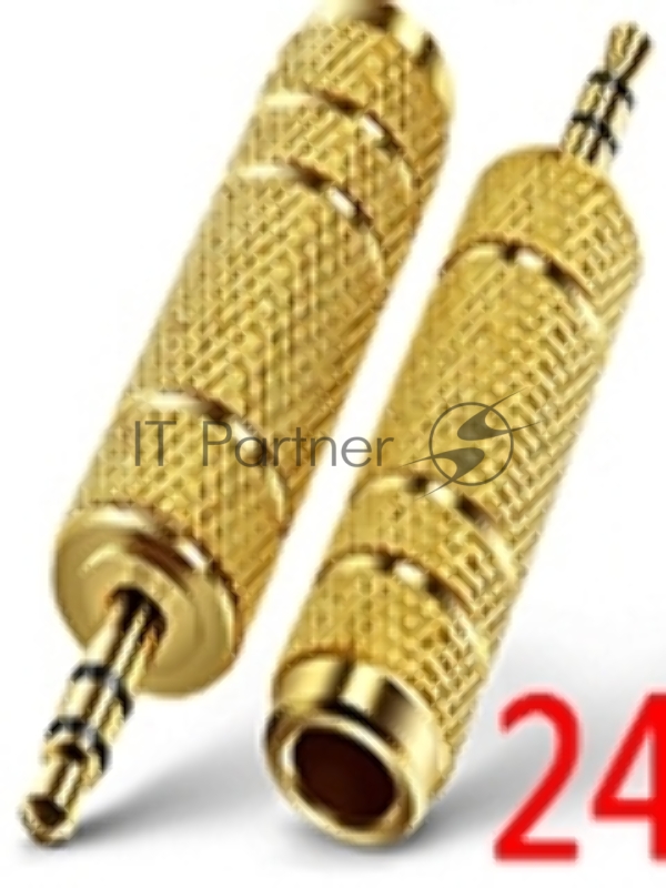 Удлинитель miniJack 3.5 мм папа-мама позолоченный