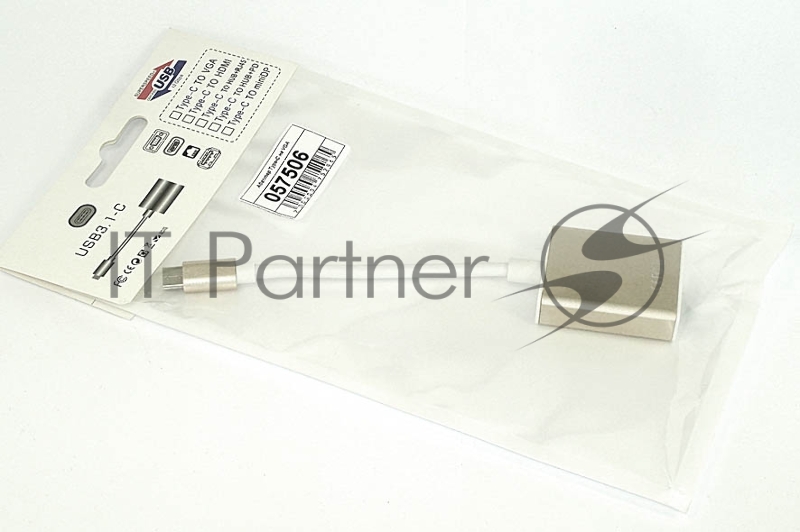 Адаптер Multiport Type-C на VGA для MacBook золотой