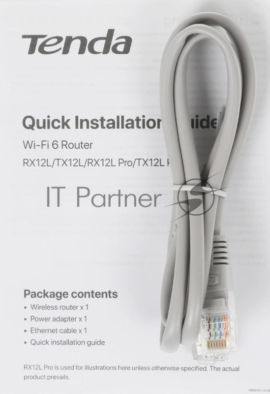 Двухдиапазонный Wi-Fi 6 роутер Tenda TX2L Pro AX1500, до 300 Мбит/с на 2,4 ГГц + до 1201 Мбит/с на 5 ГГц, LAN 3x1Гбит/с