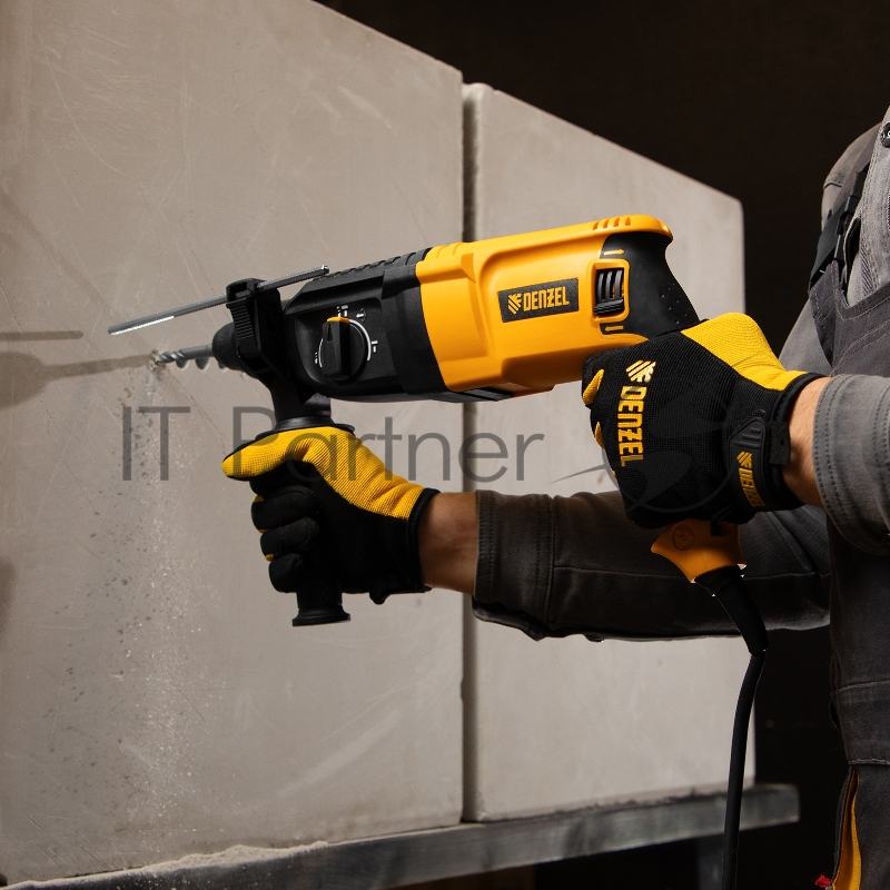 Перфоратор электрический RHH-800-26, SDS-plus, 800 Вт, 3 Дж, 3 плюс 1 реж. Denzel