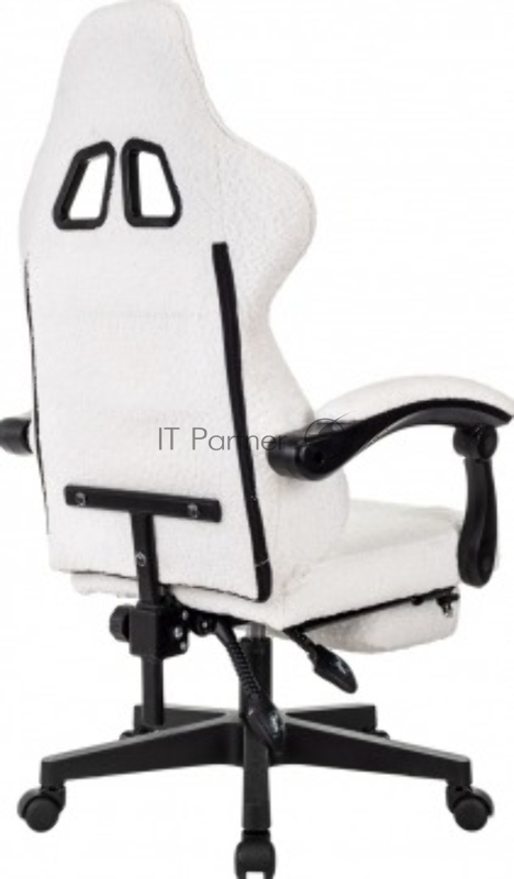 Кресло игровое Knight Lord/F молочный Camby 01 крестов. пластик подст.для ног