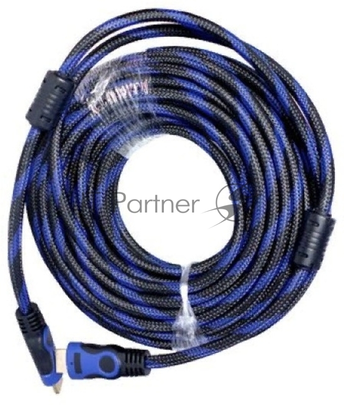 Кабель соединительный аудио-видео Premier 5-813BL HDMI (m)/HDMI (m) 15м. феррит.кольца черный/синий (5-813BL 15.0)