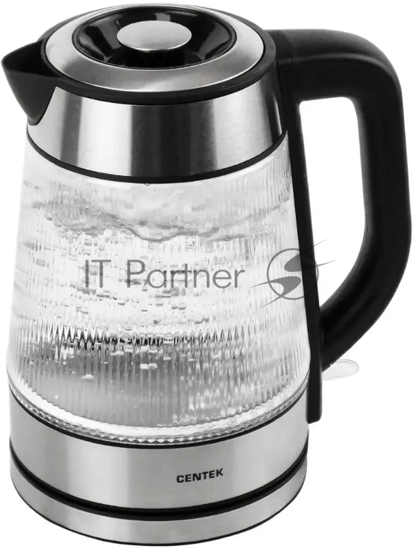 Чайник Centek CT-0013 стекло, 2200 Вт, 1.8 л, серебристый