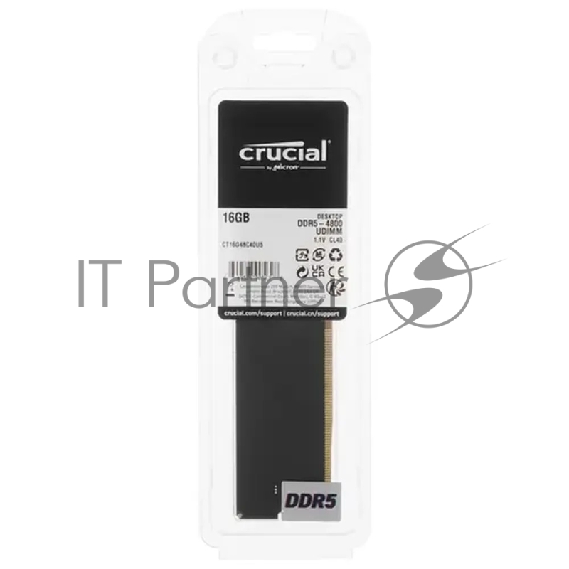 Оперативная память Crucial 16GB DDR5 4800MHz UDIMM CB16GU4800