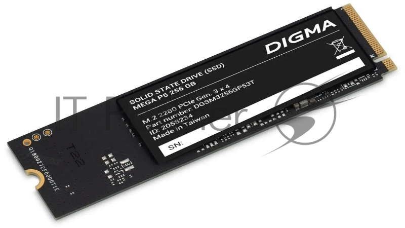 Накопитель SSD Digma PCIe 3.0 x4 256GB DGSM3256GP53T Mega P5 M.2 2280