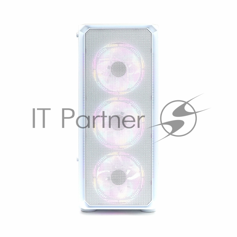 Корпус BaseTech eXtreme GFX-03, Без БП, ATX, белый, 4xRGB FAN, 2xUSB2, 1xUSB3, бок: закалённое стекло