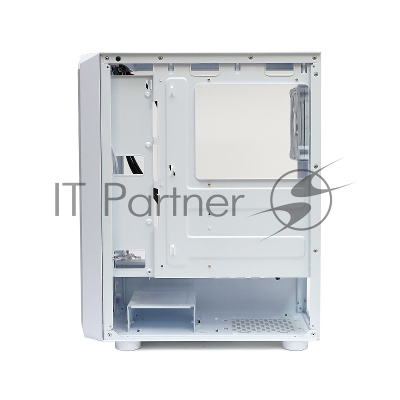 Корпус BaseTech eXtreme GFX-03, Без БП, ATX, белый, 4xRGB FAN, 2xUSB2, 1xUSB3, бок: закалённое стекло