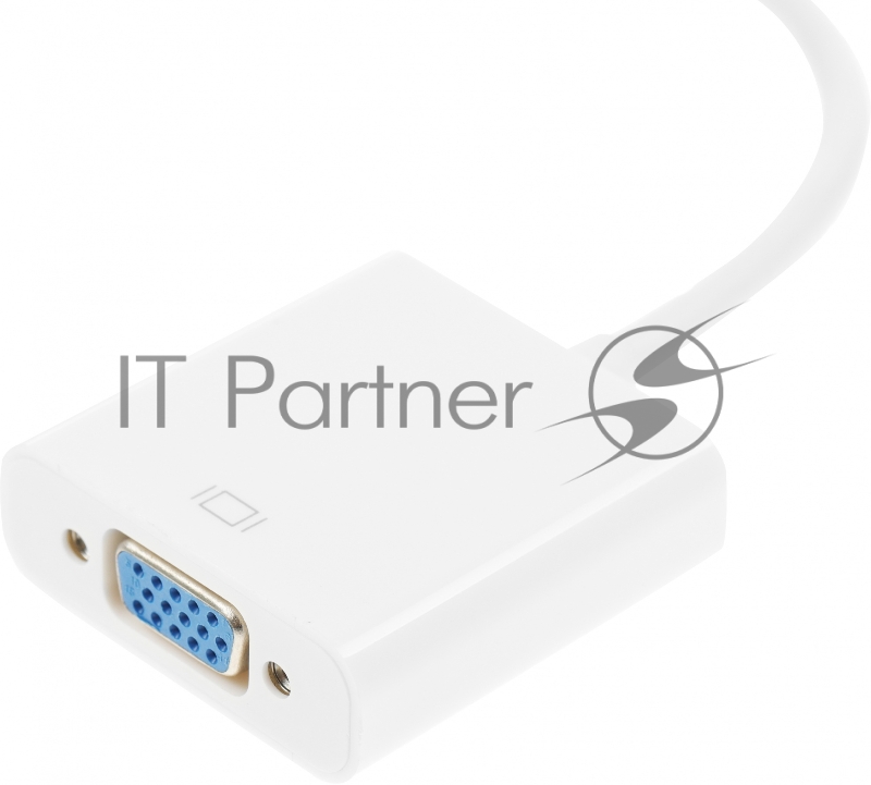 Переходник аудио-видео Premier 5-983 HDMI (m)/VGA (f)/Jack 3.5 (f) 0.15м. белый