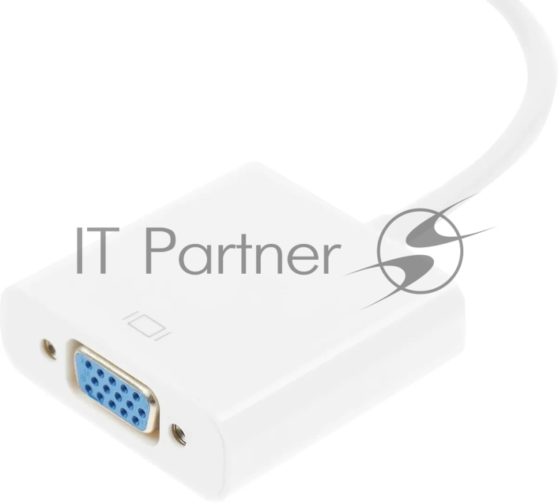 Переходник аудио-видео Premier 5-983 HDMI (m)/VGA (f)/Jack 3.5 (f) 0.15м. белый