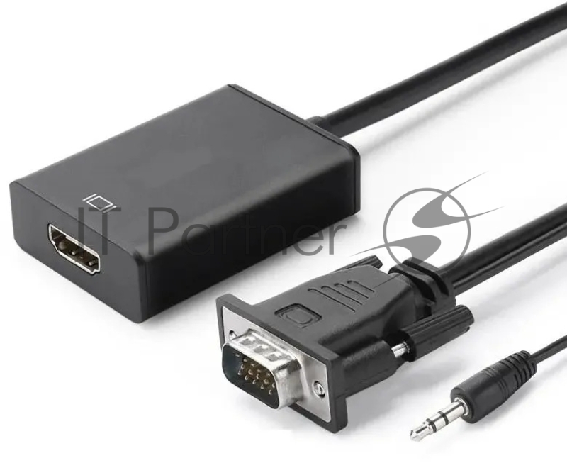 Переходник аудио-видео Premier 5-982-0.15 VGA (m)/HDMI (f)/Jack 3.5 (f) 0.15м. черный