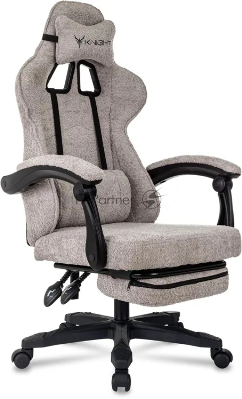 Кресло игровое Knight Lord/F коричневый, Camby 20 крестов. пластик подст.для ног