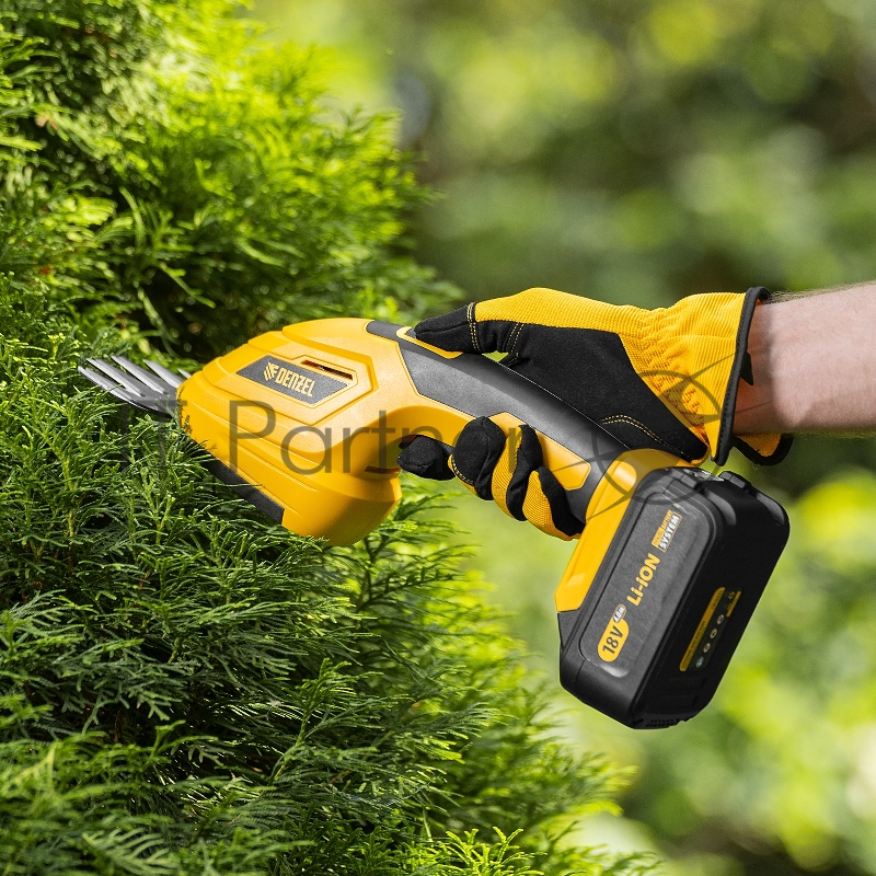 Ножницы-кусторез аккумуляторные CGS-100-0, 18В Li-Ion Denzel