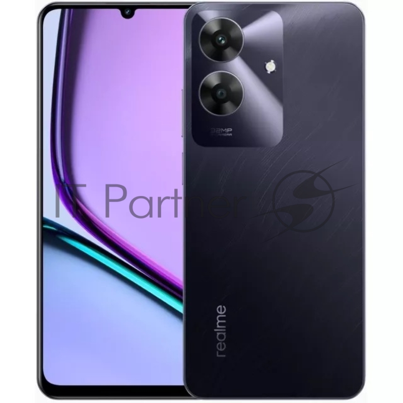 Смартфон Realme RMX3933 Note 60 128Gb 4Gb черный моноблок 3G 4G 2Sim 6.74 720x1600 Android 14 32Mpix 802.11 a/b/g/n/ac GPS GSM900/1800 GSM1900 TouchSc A-GPS microSD
