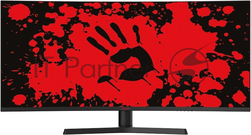 Монитор Bloody MN340W черный 34 VA LED 1ms 21:9 HDMI M/M матовая HAS Piv 300cd 178гр/178гр 3440x1440 180Hz FreeSync DP UW USB 5.7кг