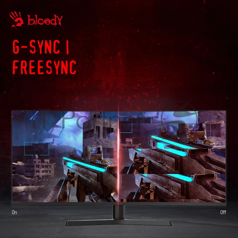 Монитор Bloody MN340W черный 34 VA LED 1ms 21:9 HDMI M/M матовая HAS Piv 300cd 178гр/178гр 3440x1440 180Hz FreeSync DP UW USB 5.7кг