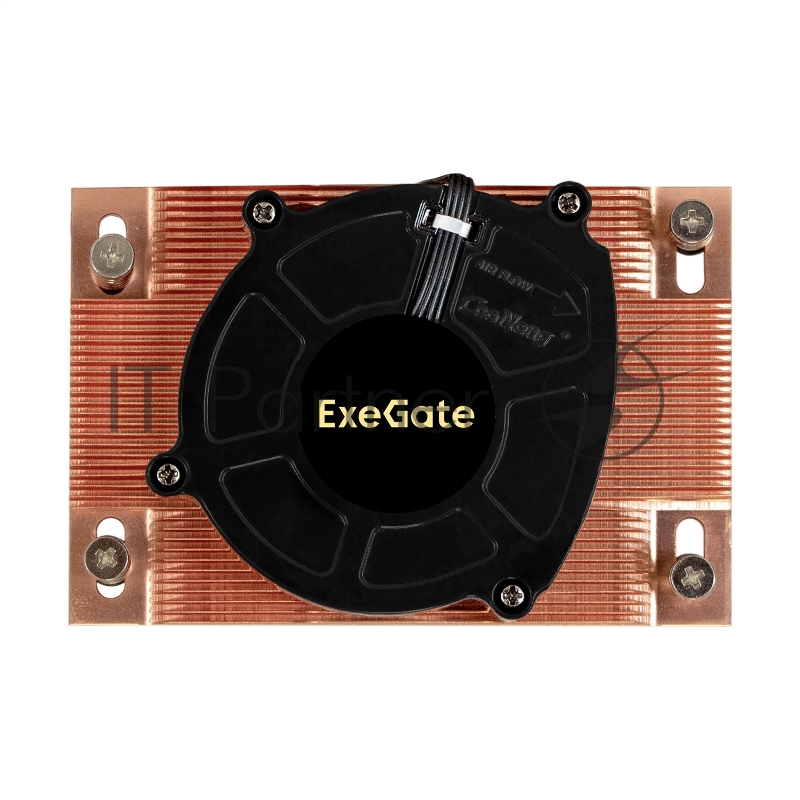 Кулер ExeGate ESNK-P0062AP4v2.PWM.1U.SP3.Cu (радиальный (улитка), медный, 1U, LGA SP3, TDP 165W, PWM, 1100-6300RPM, 2 ball bearing, 4pin, 63db, на винтах, с термопастой, Retail box)