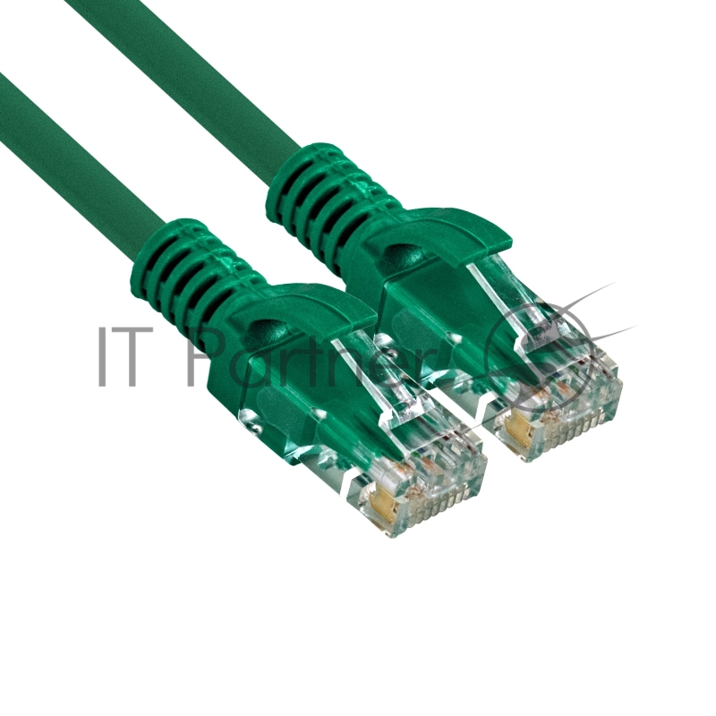 Шнур комм. Hyperline, кат. 6, неэкр., RJ45/RJ45, PVC, 1м, зелёный