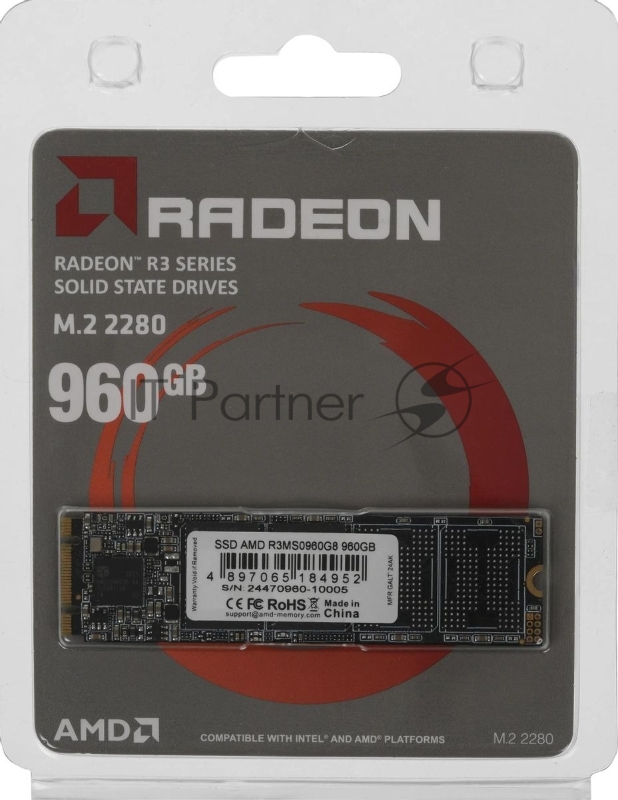 Накопитель SSD AMD SATA 960GB R3MS0960G8 Radeon mSATA