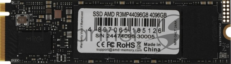 Накопитель SSD AMD PCIe 4.0 x4 4TB R3MP44096G8 Radeon M.2 2280
