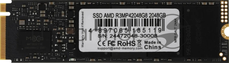 Накопитель SSD AMD PCIe 4.0 x4 2TB R3MP42048G8 Radeon M.2 2280