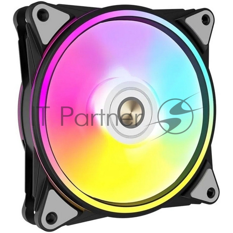 Вентилятор в корпус ALSEYE HALO PRO B-R (rubber screw) FAN 120mm, hydraulic, 800~2100rpm, max 51.87CFM, max 26dBA, ARGB. PWM, Black, RTL