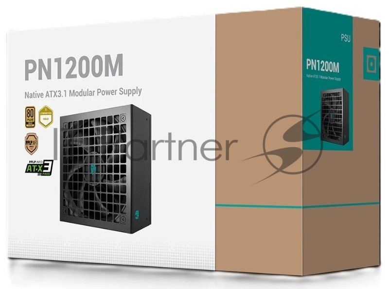 Блок питания Deepcool GamerStorm PN1200M черный (ATX 3.1, 1200W, Full Cable Management, PWM 120mm fan, Active PFC, 80+ GOLD, Gen5 PCIe) RET