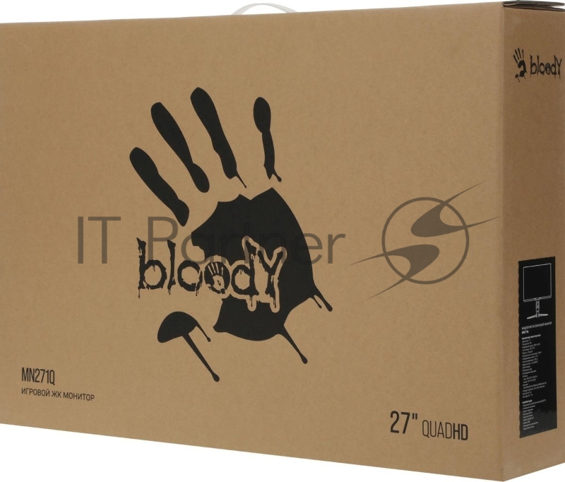 Монитор Bloody 27 MN271Q серый IPS LED 1ms 16:9 HDMI M/M матовая HAS Piv 320cd 178гр/178гр 2560x1440 180Hz G-Sync DP 2K USB 5.1кг