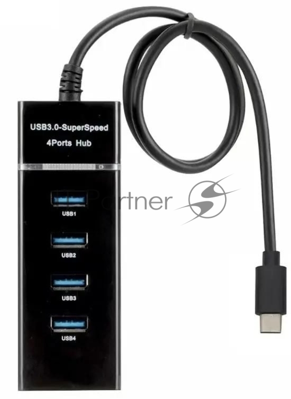Разветвитель USB-C Digma DHUB-4USB-C-3.0 4порт. черный