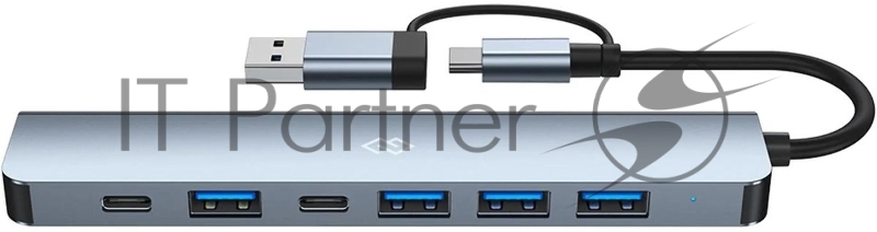 Разветвитель USB-C Digma DHUB-7USB-AC 7порт. черный