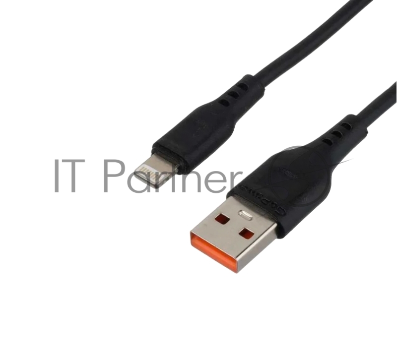 Кабель GoPower GP01L-2M USB (m)-Lightning (m) 2.0м 2.1A черный (1/200/800)