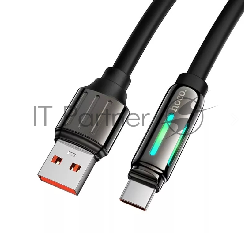 Кабель USB HOCO U136 Prize, USB - Type-C, 5А, 1.2м, черный
