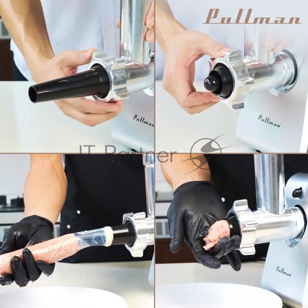 Мясорубка Pullman PL-PRO3000, 3000 Вт, соковыжималка, шинковка, до 2.5 кг/мин.