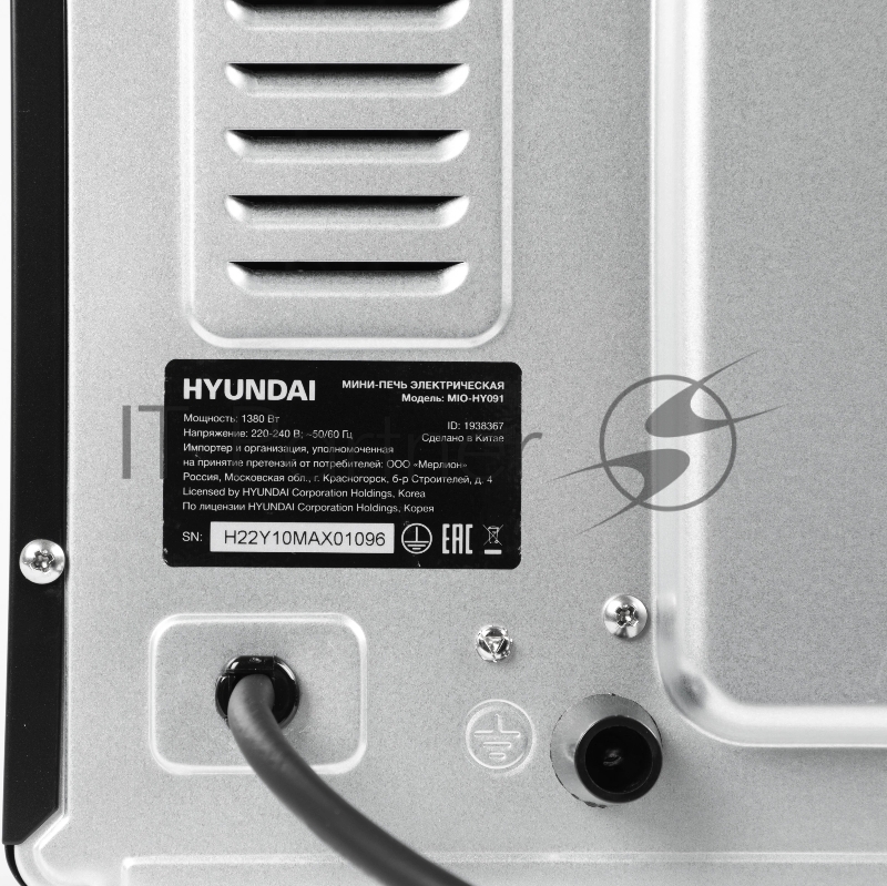 Мини-печь Hyundai MIO-HY091 20л. 1380Вт черный