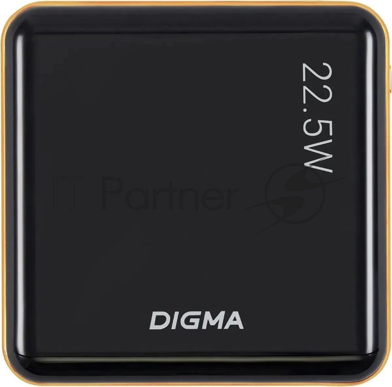 Мобильный аккумулятор Digma DGPF10D 10000mAh QC3.0/PD3.0 22.5W 5A 2xUSB-A/USB-C черный/золотистый (DGPF10D22PBK)