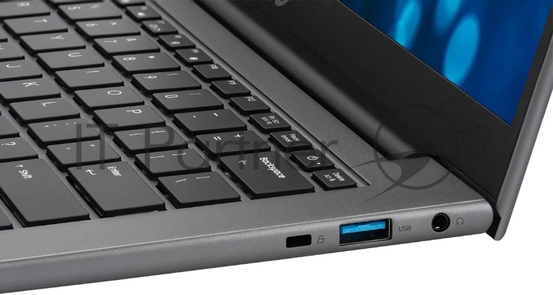 Ноутбук IRU Planio 14INP N-series N100 8Gb SSD256Gb Intel UHD Graphics 14 IPS FHD (1920x1080) Windows 11 Professional серый WiFi BT Cam 5000mAh