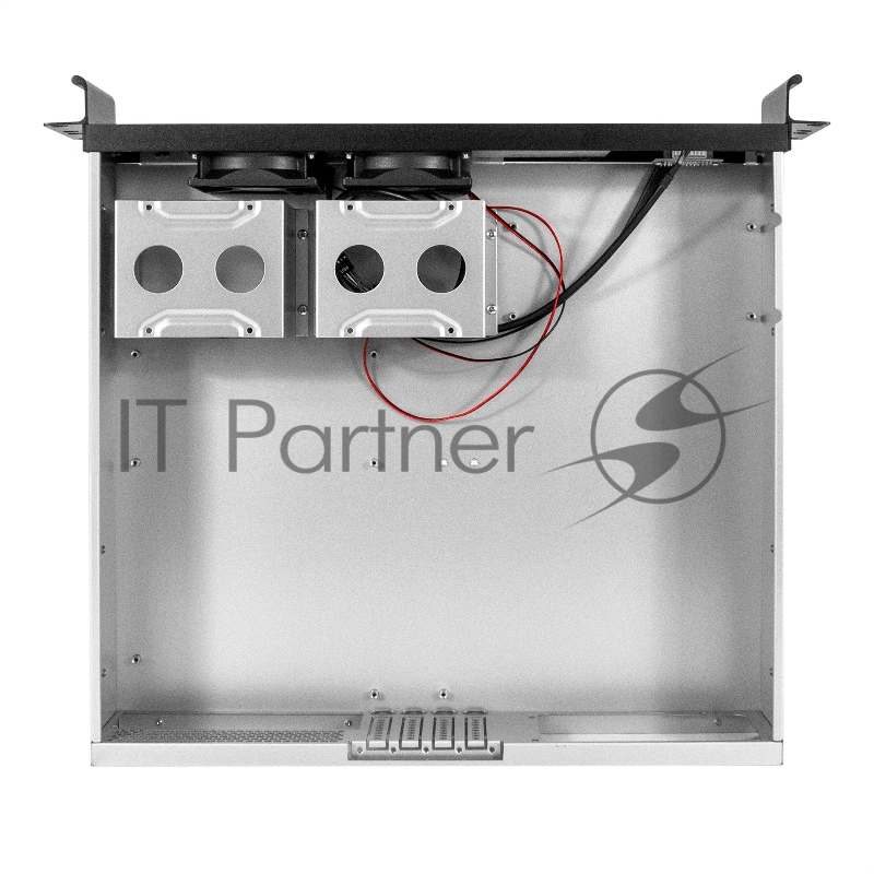 Серверный корпус ExeGate Pro 2U400-04AL <RM 19, высота 2U, глубина 400, передняя панель - алюминий, без БП, 2*USB>