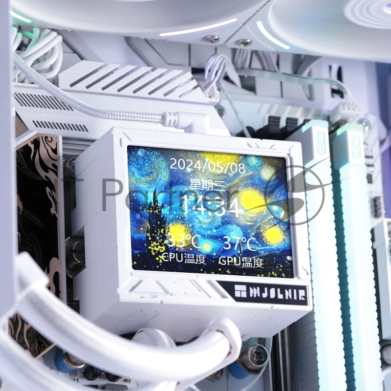 Система водяного охлаждения Thermalright Mjolnir Vision 360 ARGB Soc-AM5/AM4/1151/1200/2066/201 белый 4-pin 27dB Al LCD Ret (M-VISION-360-WH-ARGB)