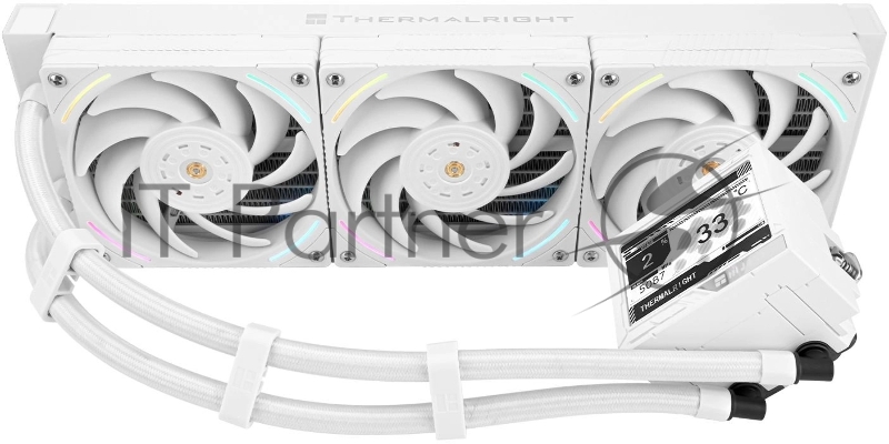Система водяного охлаждения Thermalright Mjolnir Vision 360 ARGB Soc-AM5/AM4/1151/1200/2066/201 белый 4-pin 27dB Al LCD Ret (M-VISION-360-WH-ARGB)